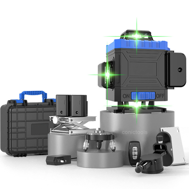 360 Degree Rotary Laser Cross Level 4d Self-leveling Rotary 16 Lines Tool Green Mini Construction Laser Level