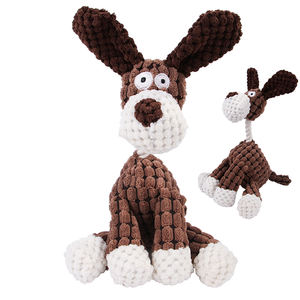 Pamuk dolgulu yumuşak peluş eşek Bite dayanıklı diş temizleme çiğneme gıcırtılı özel etiket köpek Pet oyuncak - Product Image 2