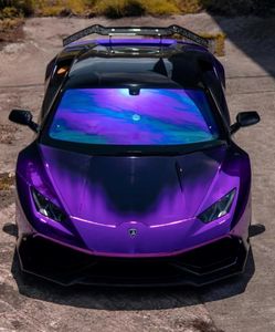 2024中国NO1新款上市光泽汽车包装乙烯基贴花汽车贴纸紫色混合蓝色薄膜批发汽车包装薄膜 - Product Image 1