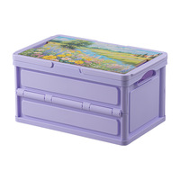 Boîte Cadeau Portable en Plastique pour les Fêtes du Dragon et de la Mi-Automne ; Bac de Rangement Pliable Sans Assemblage Capacité 10-20L