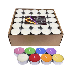 Fabricant vente en gros bougies rondes en <span class=keywords><strong>paraffine</strong></span> bougies chauffe-plat de mariage romantique avec emballage en boîte 50 pièces - Product Image 4