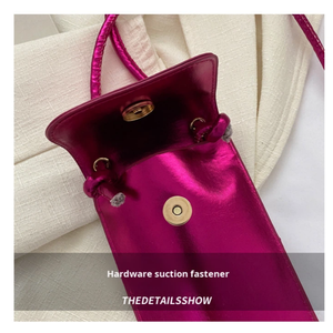 Mini Borse a Tracolla per Cellulare da <span class=keywords><strong>Donna</strong></span> Alla Moda <span class=keywords><strong>in</strong></span> <span class=keywords><strong>Pelle</strong></span> PU Dorata Borse a Spalla Personalizzate Impermeabili per Signore - Product Image 4