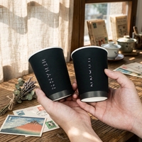 Gobelet à café en papier à double paroi avec couvercle, personnalisable avec logo, écologique, jetable, 8oz, 12oz, 16oz, solution d'emballage pour boissons chaudes à emporter