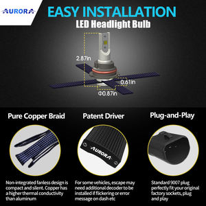 Aurora-minifaros LED para coche, bombillas delanteras, Canbus, <span class=keywords><strong>h1</strong></span>, h4, h7, h11, 9005, 9006, novedad - Product Image 3