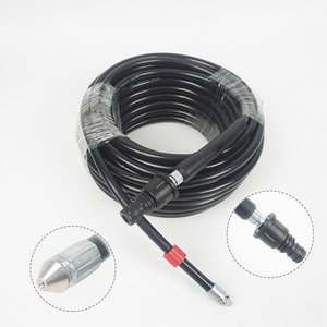 High Pressure Drain Cleaning Hose 1/4 In 5M 10M 15M 20M <b>25M</b> 30M PVC Rubber Stainless Steel For Pipe Dredging - Product Image 1
