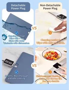 Bandeja de calentamiento de alimentos eléctrica enrollable de silicona para mantener la comida caliente de cocina KISUN - Product Image 6