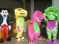 Costume de mascotte Barney pour adultes, en peluche, de dessin animé, de film, de personnage de film, vente chaude
