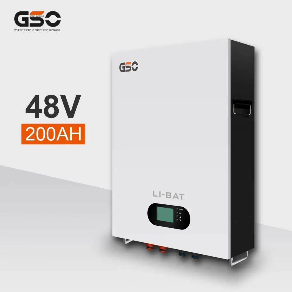 Bateria de lítio para parede gso 48v 100ah, 200ah, 5kwh, 10kwh, íon de lítio lifepo4, bateria de parede de energia solar de íon-lítio