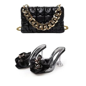 Chaussures de luxe tendance avec nœud papillon, sacs et talons pour femmes - Product Image 2
