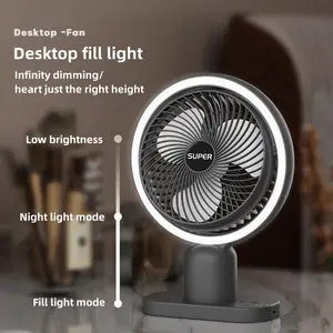 USB şarj edilebilir Mini teleskopik kat düşük gürültü yaz soğutma elektrikli fanlar ev yatak odası ofis için taşınabilir Fan