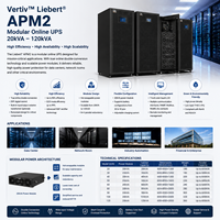 Système d'alimentation de secours modulaire en ligne Vertiv Liebert APM2 20kVA 30kVA 40kVA 50kVA 60kVA 80kVA 90kVA 100kVA 120kVA pour centre de données
