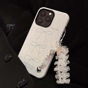 Étui de téléphone TPU tendance et élégant <span class=keywords><strong>G</strong></span>-Gertrudes pour iPhone 17 Air 16, <span class=keywords><strong>protection</strong></span> 360°, coque arrière mate, Filin Ballet Blue Bowknot, coque rigide - Product Image 4