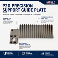 Placa Guía de Soporte de Aluminio 050K para Máquina de Montaje de Paneles Solares - Alta Precisión, Duradera, Anodizada, Sin Desviaciones, Resistente a la Corrosión