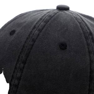 High Quality 6 Panel Black Custom Logo Casual Dad <b>Hat</b> Men's Vintage Cap 100% Cotton Metal Buckle - Product Image 4