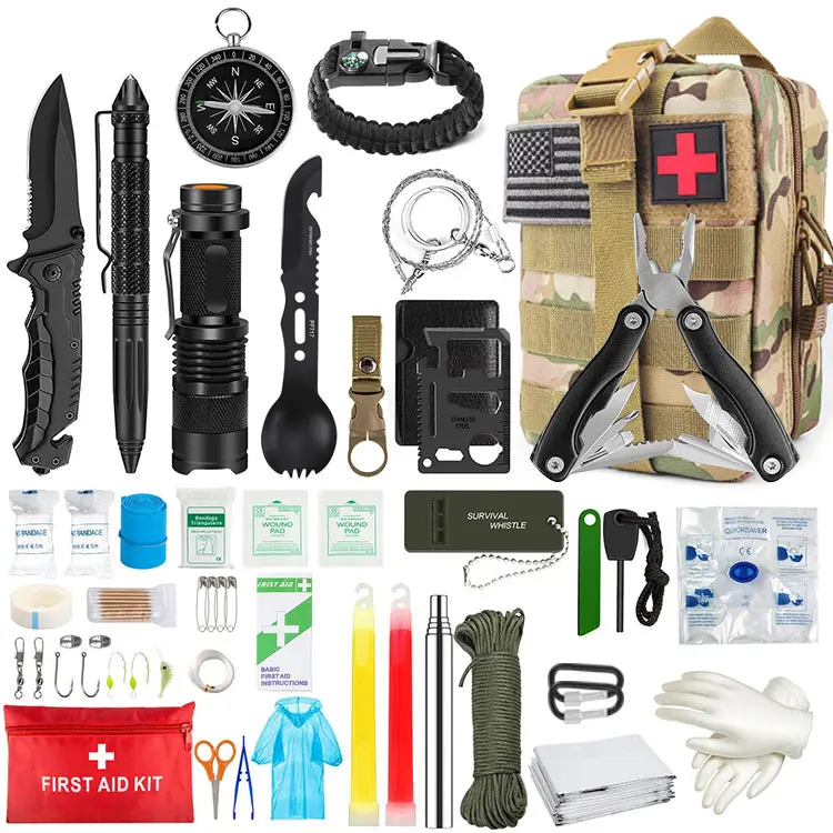 Bug Out Bag SOS Tactical First Aid Outdoor Emergency Kit Survival Gear Survival Kit
