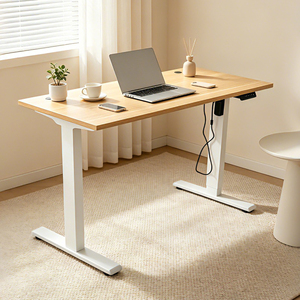 Hetium - Soporte de Escritorio Ergonómico Moderno, Plegable, Duradero, con Motor Único, Controlador Eléctrico Inteligente, Base de Madera Ejecutiva, Elegante, Timotion - Product Image 2