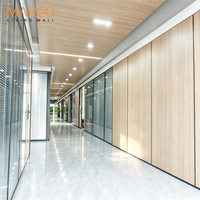 Cloison de bureau modulaire moderne en verre simple/double, cadre en aluminium/acier sur mesure, ignifuge, écologique, pour extérieur/chambre