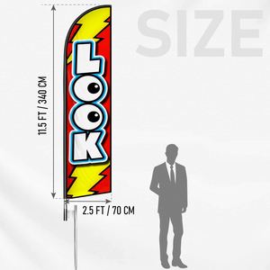 2.5*11.5 FT Look High Quality Custom Feather <b>Flags</b> Beach <b>Flag</b> for Beach Party and Advertising Promotions - Product Image 2