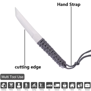 Ngoài Trời Hoang Dã Survival Chiến Thuật Bushcraft Dao Cố Định Lưỡi Dây Bọc Xử Lý Thép Không Gỉ Pocket Dao Cho Da - Product Image 2