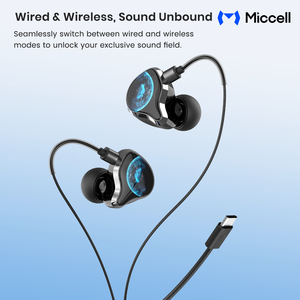Écouteurs sans fil TWS 3-en-1 Miccell en gros, les plus vendus : intra-auriculaires, à crochet d'oreille et filaires, avec carte son pour jeux - Product Image 4