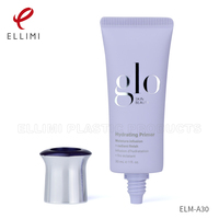 Récipient cosmétique ovale écologique en tube souple PE crème pour les mains ou emballage de tube en plastique crème cc avec bouchon à vis supérieur ovale