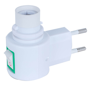 083B CE Approved Switch Night <strong>Light</strong> E12 Vertical <strong>Socket</strong> Electrical Plug Lamp Holder European 7W or 15W 220V 240V - Product Image 6