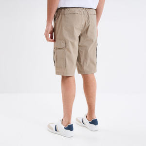 <b>Mens</b> Cotton Cargo <b>Shorts</b> Drawstring <b>Knee</b> <b>Length</b> Summer Lightweight Quick Dry Breathable Plus Size Available Beach Casual Wear - Product Image 3