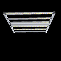Lampu LED Grow Light Bar Spektrum Penuh Ra80 IP54 Berbahan Aluminium Alloy, Dapat Diredupkan, Untuk Pertumbuhan Tanaman Indoor, Sayuran, Pembungaan, 4x4 kaki, Dapat Dilipat