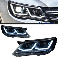 Conjunto de faros delanteros LED completos para VW Tiguan MK1 5N 2007-2012, actualización de modelo antiguo a nuevo, DRL, bi-lente, Canbus, Plug and Play, piezas de automóvil