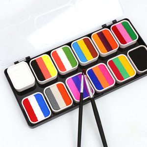 Pintura Facial Fluorescente para Niños, Paleta de 12 Colores, Resistente al Agua, para Maquillaje de Halloween, Maquillaje Artístico Corporal - Product Image 3