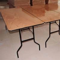 Tables pliantes rectangulaires en bois pour banquets, événements et réceptions, capacité de 150 kg, 1,50 m (5 pieds), pour 8 personnes, vente en gros