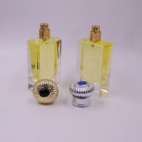 Flacon de parfum 50 ml, flacon pulvérisateur en verre poli à la main, flacon de parfum rectangulaire vide, embout à sertir, personnalisation homme femme unisexe