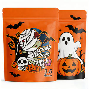 Bolsas de pie personalizadas de grado alimenticio para dulces comestibles de 28g, 7g, 3.5g, reutilizables, de BOPP/VMPET/PE con cierre de cremallera - Product Image 3