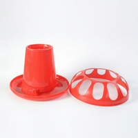 Nouveau Mangeoire Automatique en Plastique Rouge de Haute Qualité pour Poulets de Chair, Cailles et Volailles de Ferme, Capacité 1.5/2.5/3.5kg