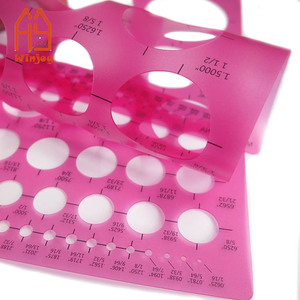 <span class=keywords><strong>Pochoir</strong></span> en plastique de couleur rose pour la peinture artistique, pour le dessin de cercles de différentes tailles, pochoirs souples en PVC/PET, adaptés aux enfants et au bureau - Product Image 5