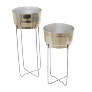 กระถางปลูกต้นไม้ชุบทอง2ชิ้น - Product Image 3