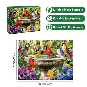 <span class=keywords><strong>Puzzle</strong></span> di <span class=keywords><strong>500</strong></span> pezzi personalizzati per adulti uccelli <span class=keywords><strong>Puzzle</strong></span> per adulti bambini anziani in cartone riciclato <span class=keywords><strong>500</strong></span> <span class=keywords><strong>Puzzle</strong></span> di grandi dimensioni - Product Image 2