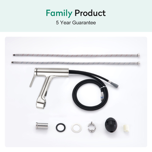 ก๊อกน้ำห้องน้ำแบบดึงออกได้ สแตนเลส 304 ทันสมัย แบบก้านเดียว - Product Image 5