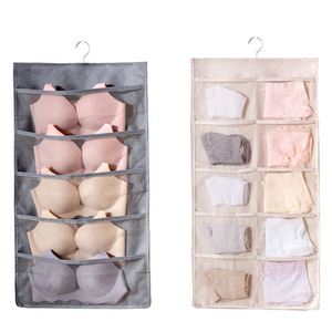 Nouvel Organisateur Mural en Tissu Rose à 16 Compartiments pour Chaussettes, Soutiens-gorge et Sous-vêtements – Sac de Rangement Double Face pour Dortoir - Product Image 1