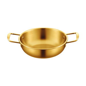 Stainless Steel Soup <b>Pot</b> With Lid Double Handles <b>Induction</b> Compatible Flat Bottom Mini Hot <b>Pot</b> <b>For</b> Cooking - Product Image 2