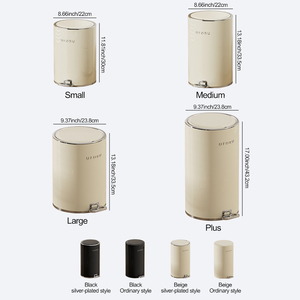 Cubo de basura de diseño UFORU, cubo de basura de cocina, cubo de basura redondo de plástico <span class=keywords><strong>PP</strong></span> moderno para sala de estar con Pedal - Product Image 4