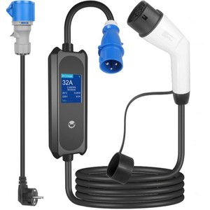 Station de recharge portable pour véhicules électriques TIMEYES 7KW 32A Type 2 Norme européenne Écran LCD - Product Image 1