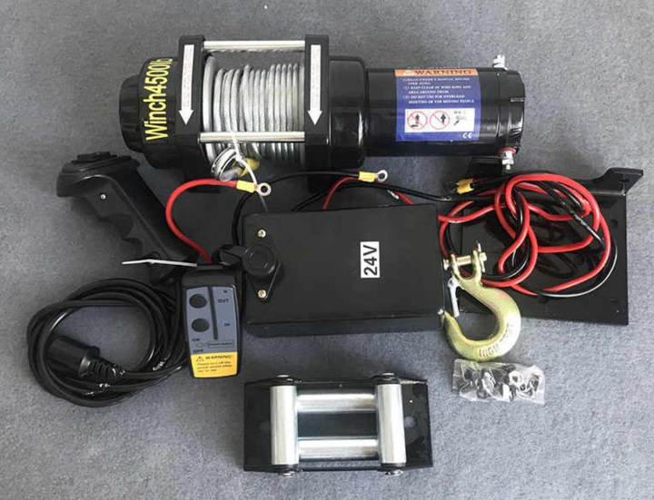4500lbs Wire Rope Car Winch - Reliable Electric Support