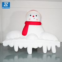 Décoration de toit dessin animé gonflable neige fée publicité gonflables bonhomme de neige pour Noël