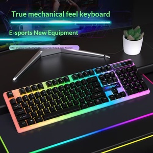 Mechanical Feeling Keyboard <b>Mouse</b> Combo RGB Backlit Gaming Two Piece Set Universal <b>For</b> PC Laptop E Sports Wholesale - Product Image 5