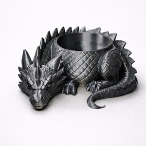 Dragon Shaped Flower Pot 3D Printed Indoor Desktop Planter For Succulents Cacti Storage Tray - Product Image 1