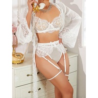 B897 Ensemble de Lingerie Sexy pour Femme avec Bretelles Fines, Dentelle Évidée et Porte-Jarretelles – Vêtement de Nuit Intime – Vente en Gros Usine