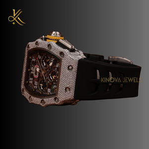 นาฬิกาเพชรมอยส์ซอไนท์ประกายที่มีการเคลื่อนไหวที่แม่นยำได้รับการออกแบบมาสำหรับแฟชั่นหรูหราระดับพรีเมียมและสง่างามยาวนาน - Product Image 2