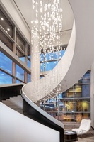 Lustre en cristal en spirale pour hall d'hôtel, lampes en cristal pour salon