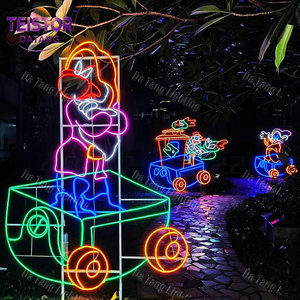Motivo Decorativo con Luces LED 2D para Exteriores, Arte Mural Navideño y Decoración Festiva para Centros Comerciales - Product Image 2